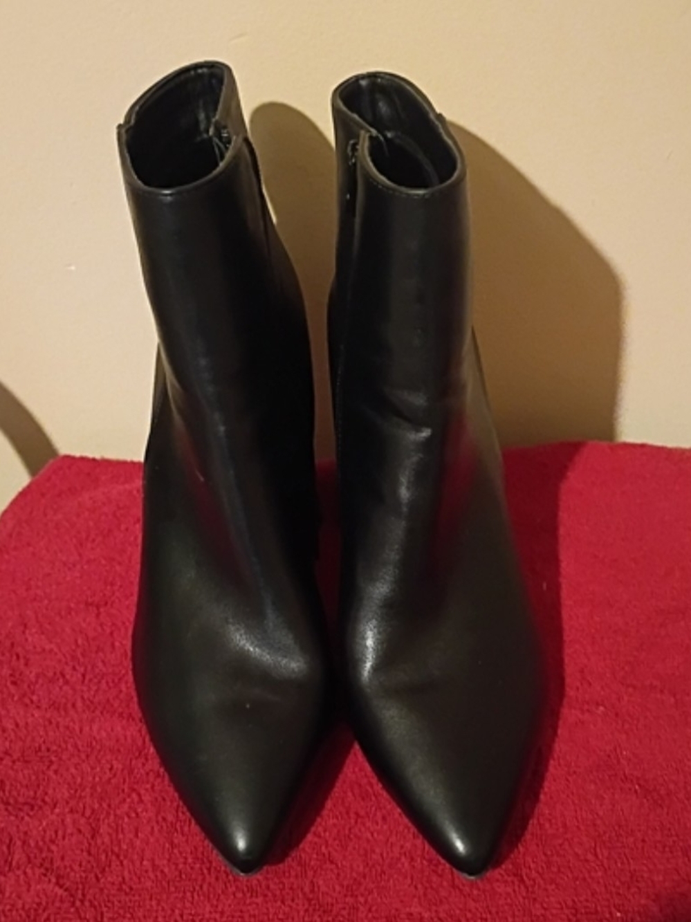 Cato Black Pointed Toe Ankle Booties